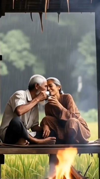 seorang kakek dan nenek tua sedang di dalam lapak di sawah #shortsviral #viralvidio #shortsvideo