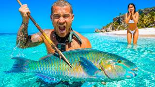 MONSTER Catch: Extreme Pole Spear Catch And Cook On Remote Island! | YBS Youngbloods