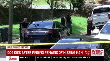 Dog dies after finding remains of missing man