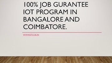 100% Job Gurantee IoT Program in Bangalore and coimbatore-etcoe.in
