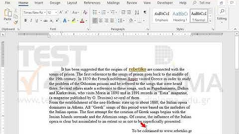 Set first line indentation in 0.5" to the paragraph which begins with the text It has been...