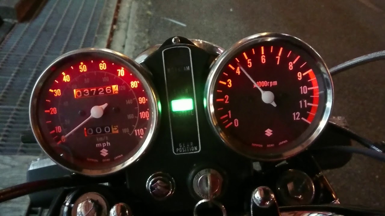 当時物 実働 SUZUKI GS400 タコメーター スピードメーター メーター 