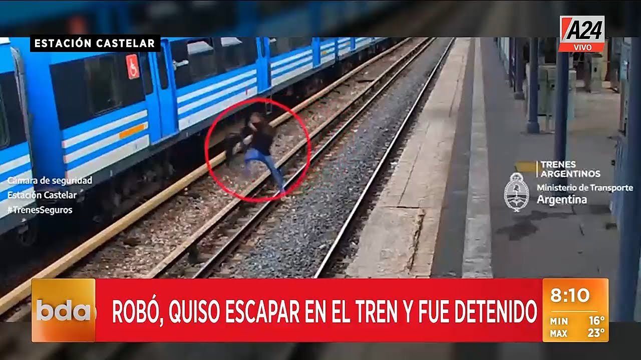 🔴 Castelar: robó, quiso escapar por el tren, pero fue detenido