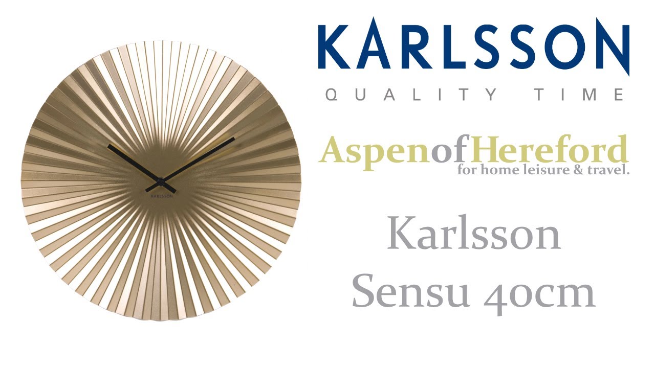 Karlsson Sensu Steel 40cm Wall Clock Aspen of Hereford YouTube