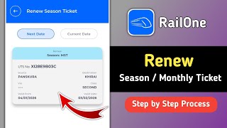How to Renew Monthly or Season Ticket in Railone App | Renew Monthly or Season Ticket Online 2026 screenshot 3