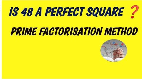 Is 48 a Perfect Square ❓ How to check if a number is perfect square ❓
