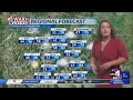 Fall feels for your Friday with slightly cooler temperatures and showers and isolated storms for som