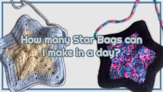 How Many Star Bags Can I Crochet In A Day? | Inspired by @PassioKnitKelsie