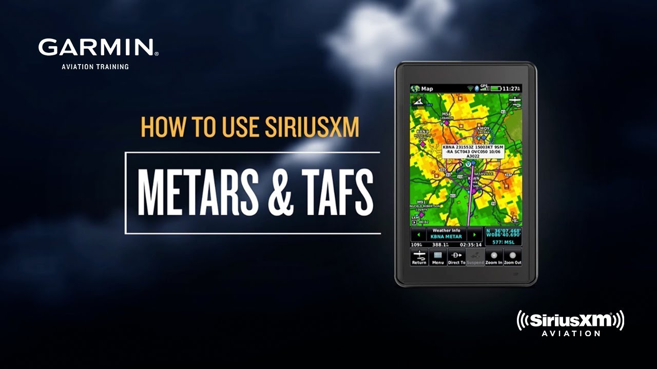 How to use SiriusXM: Metars TAFS - YouTube
