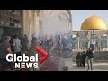 Israeli forces fire tear gas, stun grenades at Palestinians inside Al-Aqsa mosque in Jerusalem