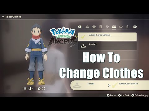 How To Change Clothes Survey Corps Uniform and Sandals in Pokemon Legends Arceus