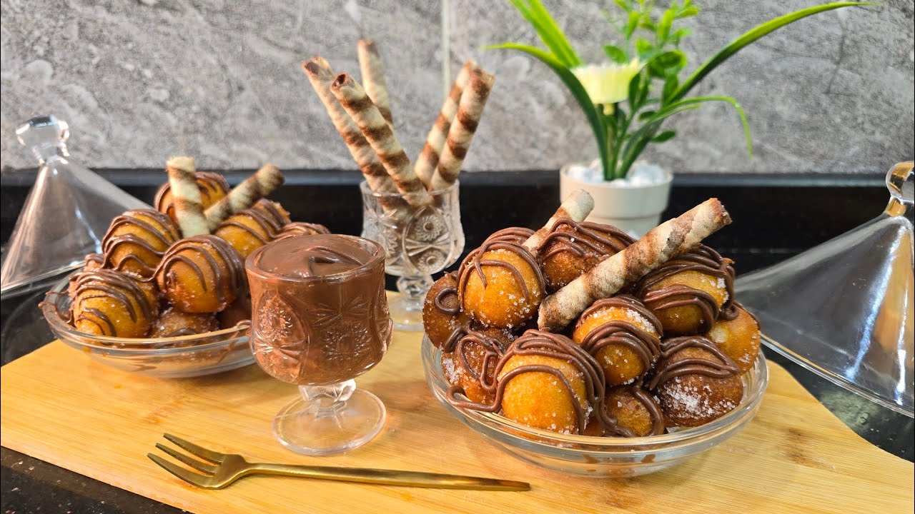 الوصفة لي قلبت المواقع💥بابل دونات ساهلة إقتصادية غير بكأس فرينة👌 بدون بيض❌️ ولا زبدة❌️ بنة عالمية💪