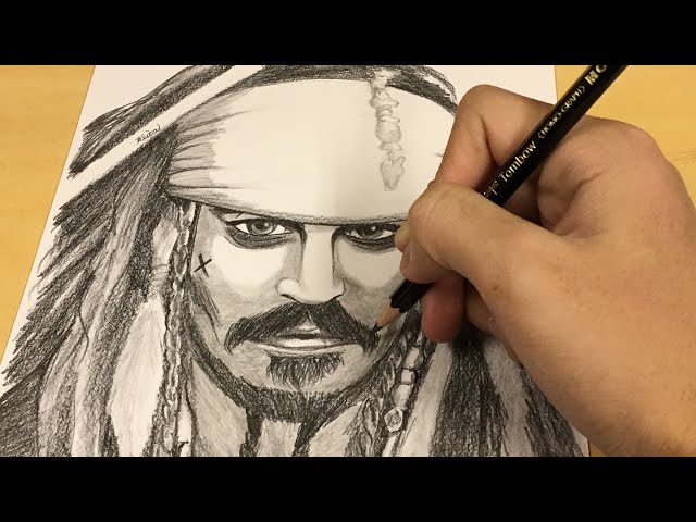TAKASHI「ジャック・スパロウ」鉛筆画 TAKASHI「ジャック・スパロウ」鉛筆画