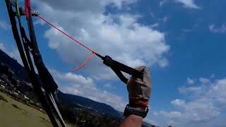 Paraglider Thrown Up Into The Air By The Strong Wind | Paragliding Gone Wrong