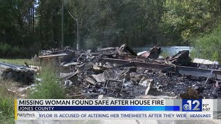 Jones County woman missing after house fire found safe