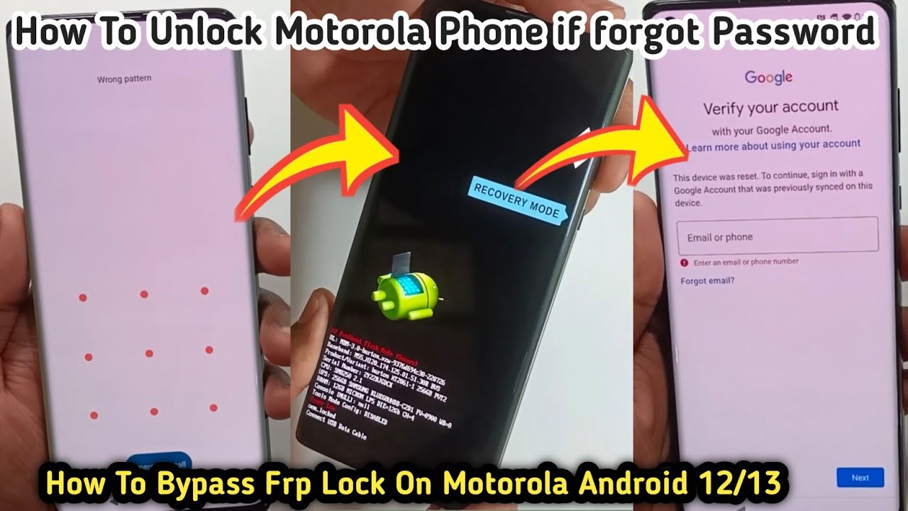 How To Unlock Motorola Phone if Password How To Bypass Frp