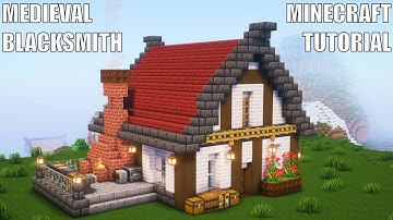 How to build simple Medieval Blacksmith - Minecraft Tutorial