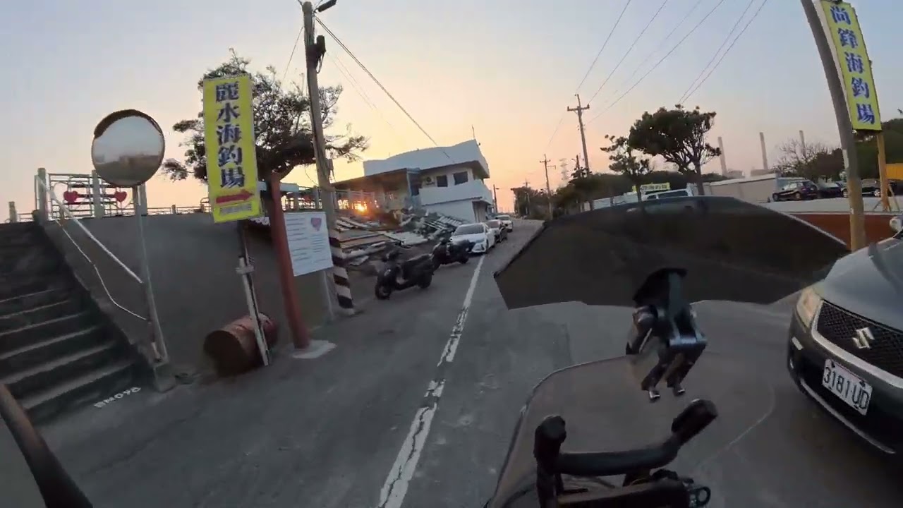 台中海邊散步追夕陽