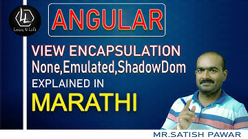 #angular Angular | View Encapsulation In Angular | Giving Scope To Component CSS Styles  | Marathi