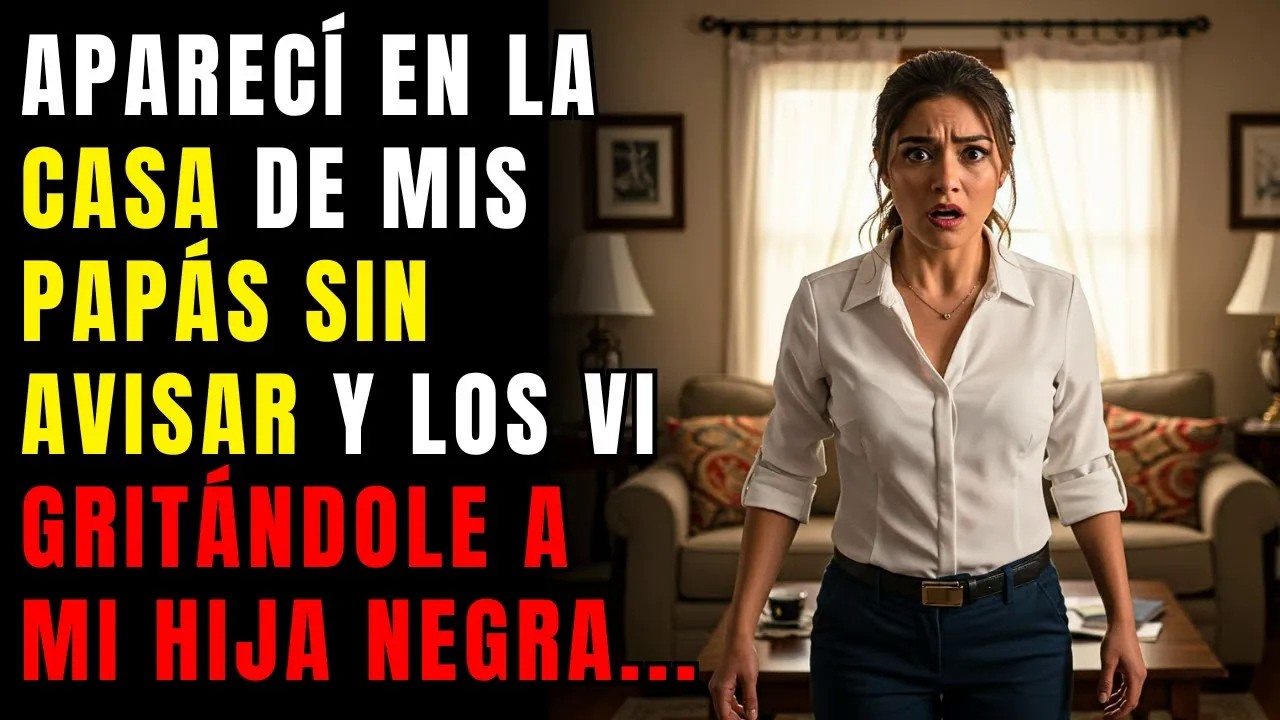 Aparecí en la casa de mis papás sin avisar y los vi gritándole a mi hija negra de seis años：  —
