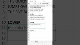 Text functions in Excel | UPPER, LOWER, PROPER screenshot 3