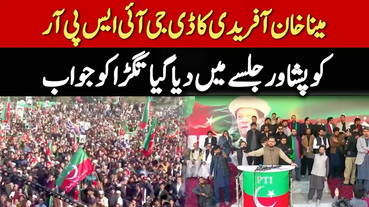 PTI Leader Meena Khan Afridi Strong Speech at Peshawar Jalsa
