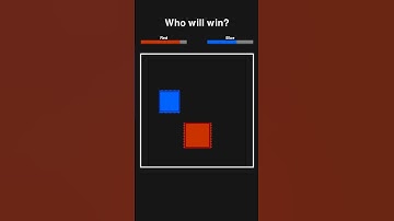 BLUE VS. RED Square! (PART 33) Who will win? #battle #blocks #simulation #adhd #animation