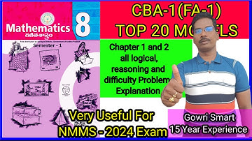 FA-1(CBA-1) TOP 20 Important Models ||8th Class Maths New Syllabus|| Must Watch Video