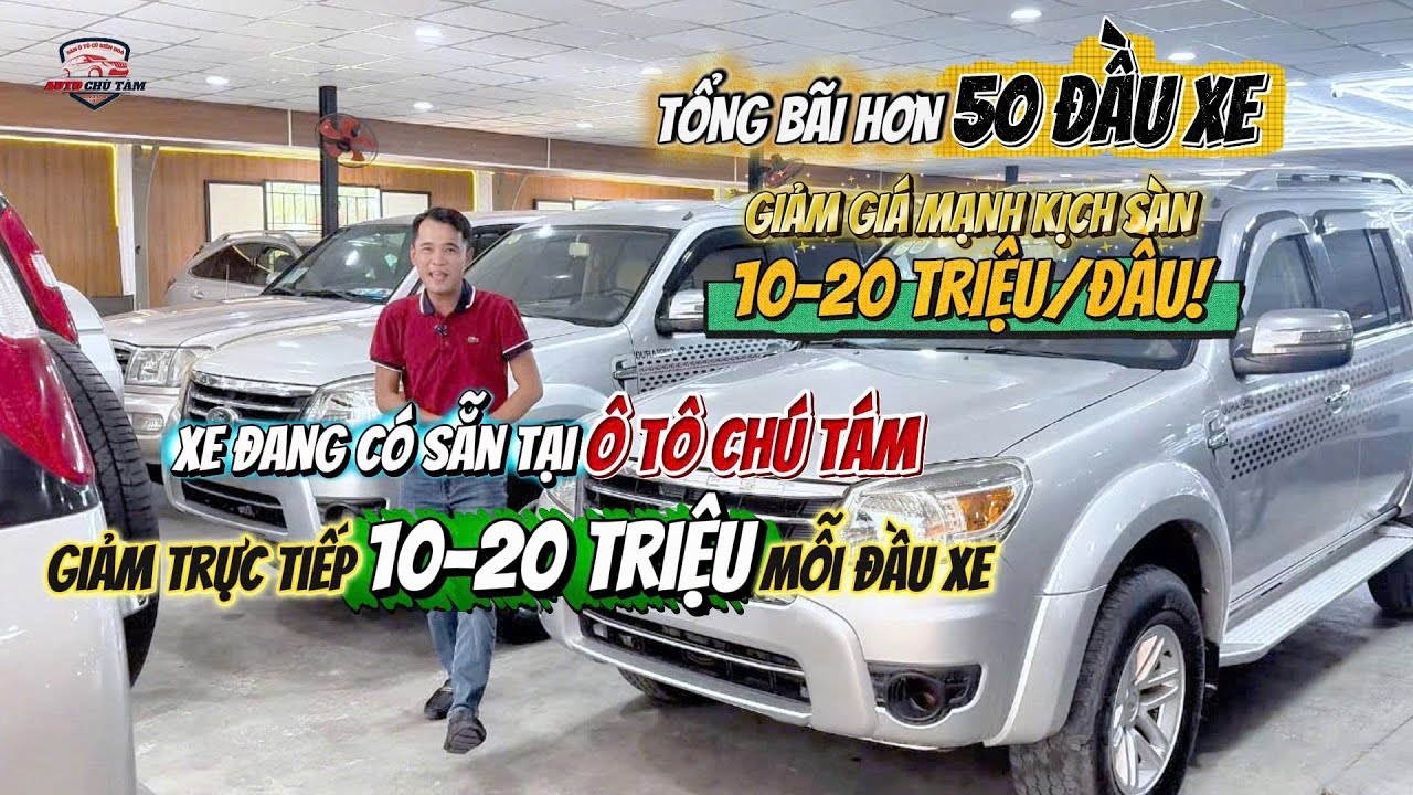 CẬP NHẬT TỔNG BÃI 50 XE Ô TÔ GIẢM TỪ 10-20 TRIỆU FORD EVEREST TOYOTA INNOVA COROLLA ALTIS CAMRY CỌP