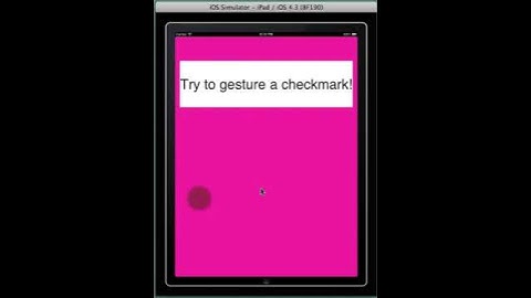iPad Checkmark Gesture Recogntion Example