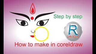how to make durga maa in coredraw  step by step tutorial by r info hindi