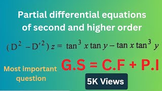 (D² - D'²)z=tan³ (x )* tan y - tan x * tan³ (y) || M.Sc mathematics (Important question)