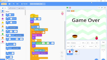 Membuat game tangkap buah menggunakan (Scratch)