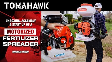 Unboxing, Assembly, and Start Up of a Motorized Fertilizer Spreader TGS30