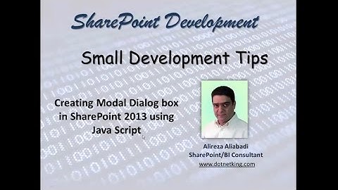 How to create a modal dialog box in SharePoint 2013 using JavaScript