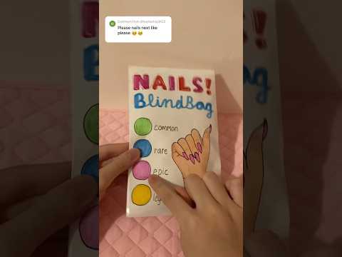 paper nails blind bag! 💅 #nails #papercraft #diy #craft #asmr #blindbag #papersquishy #shorts