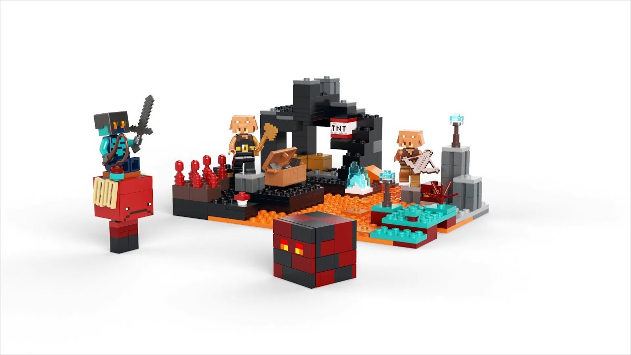 LEGO ЛЕГО Minecraft Бастион Нижнего мира 21185 - YouTube