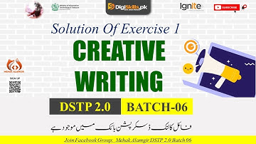 creative writing exercise 1 batch 6 | dstp 2.0 batch 06 creative writing 1