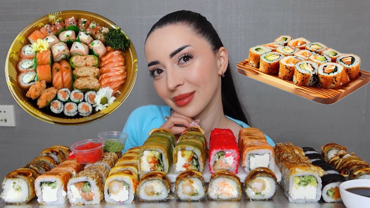 ПОЧЕМУ НЕ ГОТОВИШЬ САМА?  Mukbang суши 🍣 Ayka Emilly 