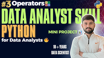 Python for Beginners #3 | Operators & Expressions | Python for Data Analysts (Mini Project 🚀)