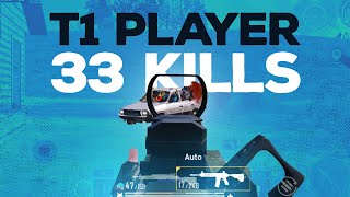 WHEN A T1 PLAYER ENTERS CLASSIC MODE | 33 KILLS | SOLO VS SQUAD GAMEPLAY | PUBG MOBILE INDIA