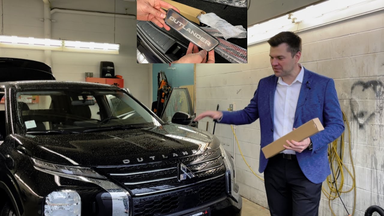 Installing 2022 Outlander CHROME scuff plates (door sills)! YouTube