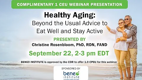 Healthy Aging: Beyond the Usual Advice to Eat Well...