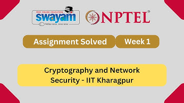 Cryptography and Network Security Week 1 | NPTEL ANSWERS 2025 #nptel2025 #myswayam #nptel