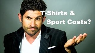 t shirt under sport coat