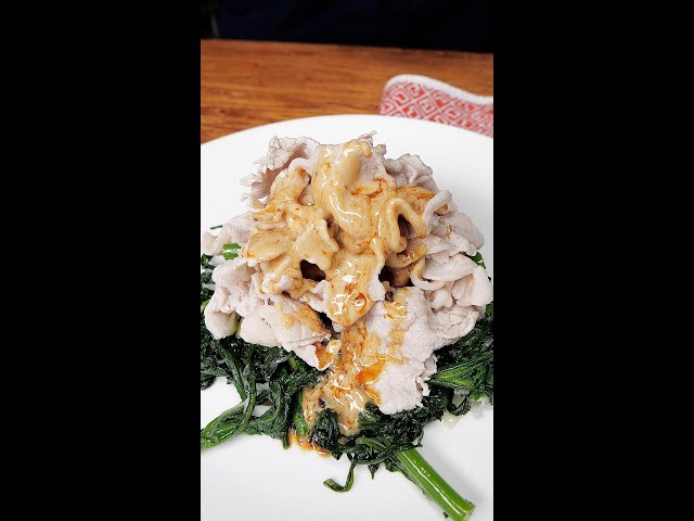 【豚しゃぶの新定番！】野菜も肉も一皿完結！春菊とゆで豚のごま香る最強おかず Collaboration With DAIGOも台所 / Shabu-shabu Pork