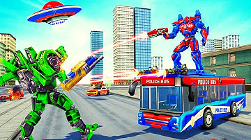 Optimus Prime Transforming To Bus, Car | Bus Robot transform battle Game #Androidgameplay