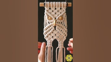 DIY🦉Coruja de Macramê para Plantas! #macrame #macrametutorial #coruja #macramecreation