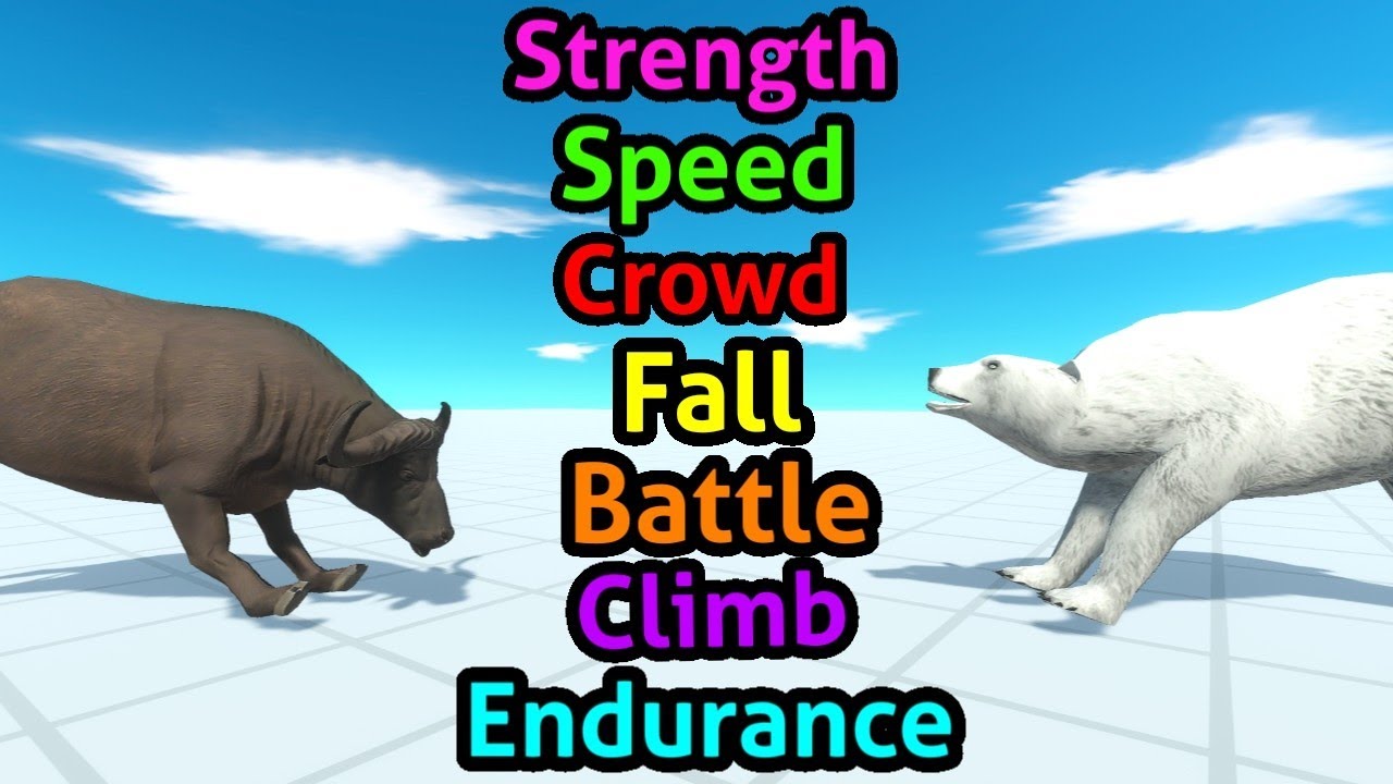 Battle ability Cape buffalo vs Polar bear Animal Revolt Battle Simulator