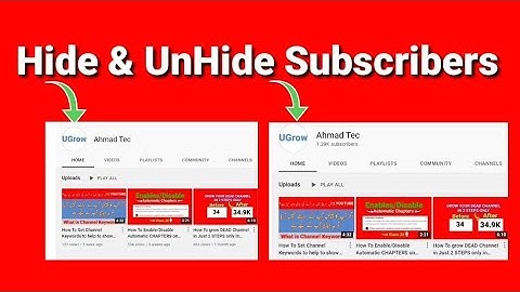 How Hide & Unhide  SUBSCRIBERS From YouTube Channel in 2021 || Ahmad Tec